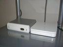 AirMac ExtremeベースステーションとBUFFALOのHD-HU2 250GB