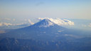 帰りの機中から見た富士山