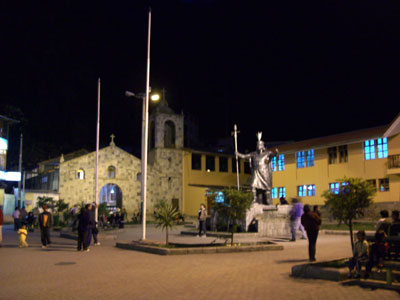 アグアスカリエンテスの町の広場