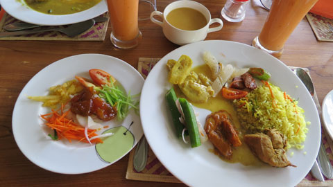 昼食ブッフェで取った料理