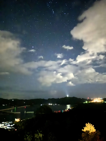 雲の切れ目で瞬く無数の星 雲の切れ目で瞬く無数の星