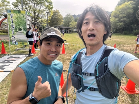 スタート前に中谷亮太さんと スタート前に中谷亮太さんと